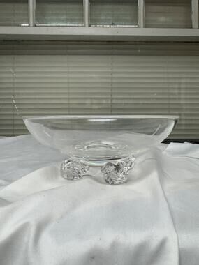 Antique Steuben hand blown glass candy dish